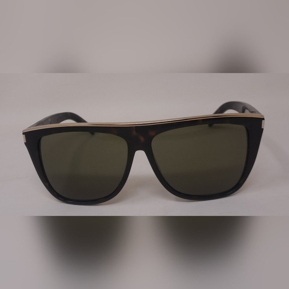 Saint Laurent Sunglasses SL1 Combi 004 Havana Gold Unisex Square Italy 59-13-140 - Picture 12 of 16